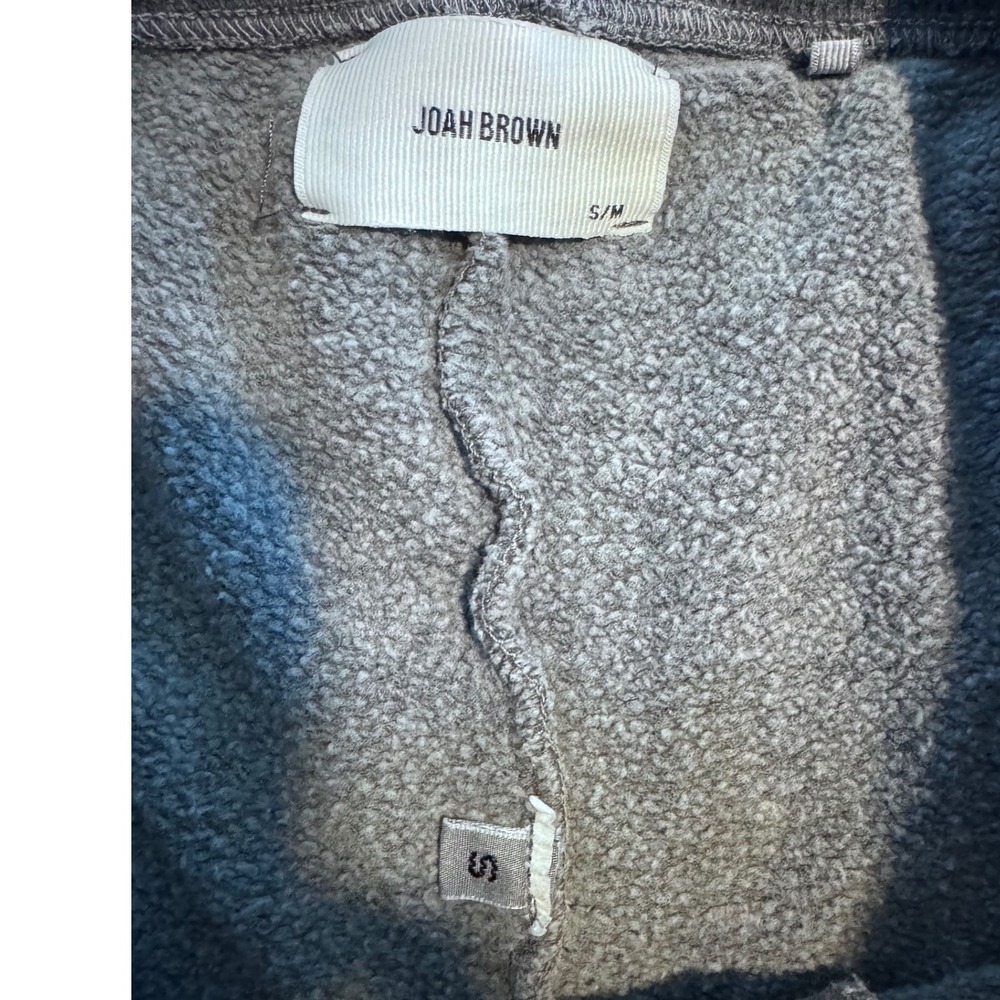 Joah Brown Lace Up Joggers in washed grey Size S/M Small Medium - Picture 6 of 6